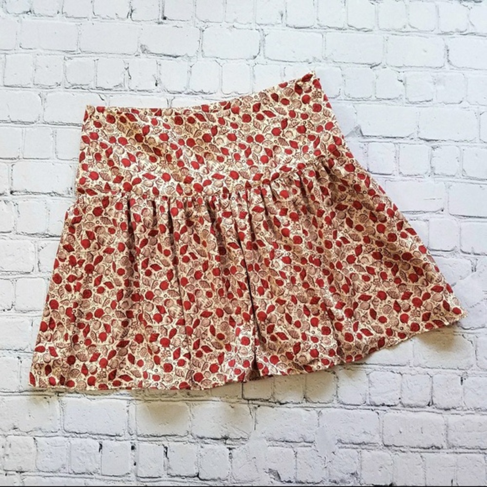 New Ann Taylor Red Seashell Shell Skirt Size 4